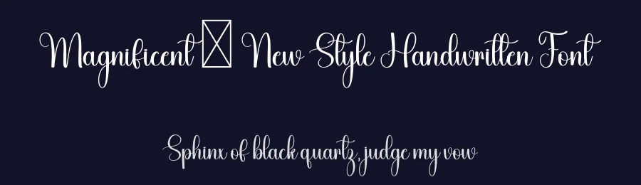 Magnificent – New Style Handwritten Font by freshtypeink — Script Handwritten Font — thumbnail 2