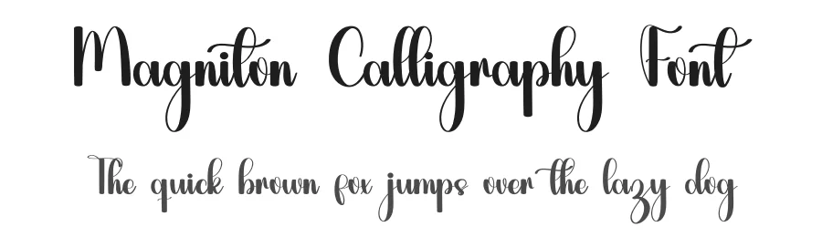 Magniton Calligraphy Font by inermediaSTUDIO — Script Handwritten Font