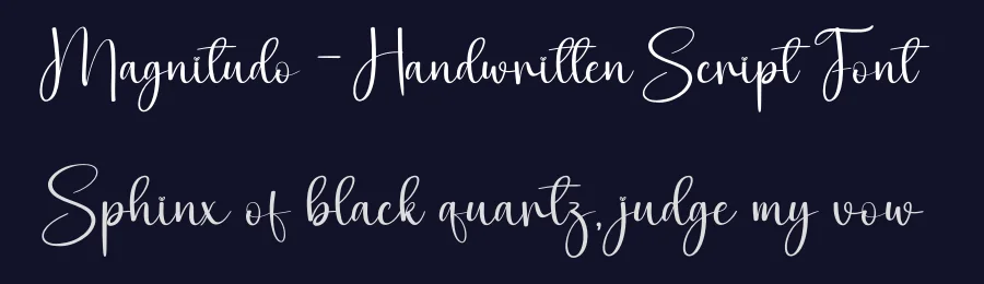 Magnitudo – Handwritten Script Font by creativeletter — Script Handwritten Font — thumbnail 2