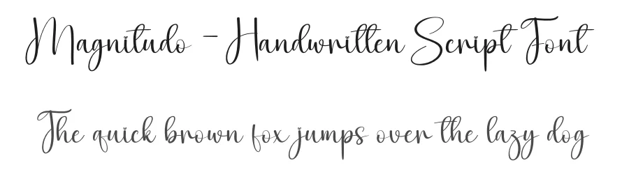 Magnitudo – Handwritten Script Font by creativeletter — Script Handwritten Font
