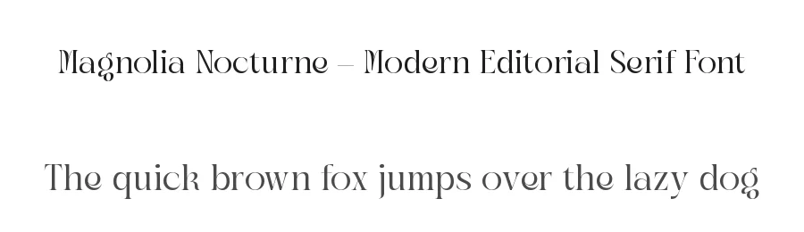 Magnolia Nocturne – Modern Editorial Serif Font by timelesstype.co — Display Font