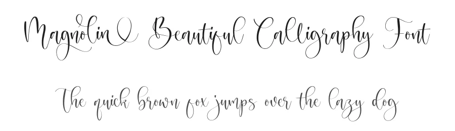 Magnolin Beautiful Calligraphy Font by balpirick — Script Handwritten Font
