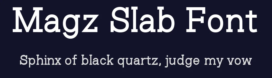 Magz Slab Font by Tapiwanashe Garikayi — Slab Serif Font — thumbnail 2
