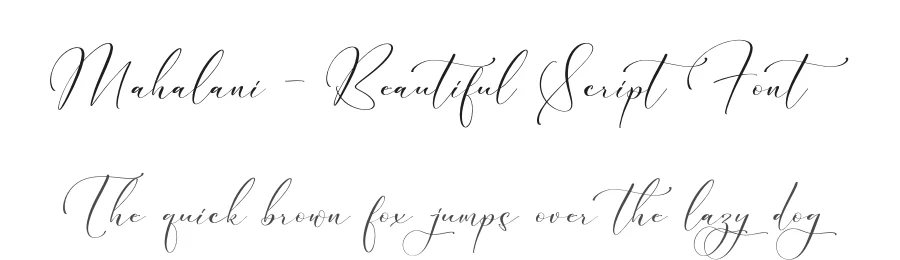 Mahalani – Beautiful Script Font by letterfabric — Script Handwritten Font