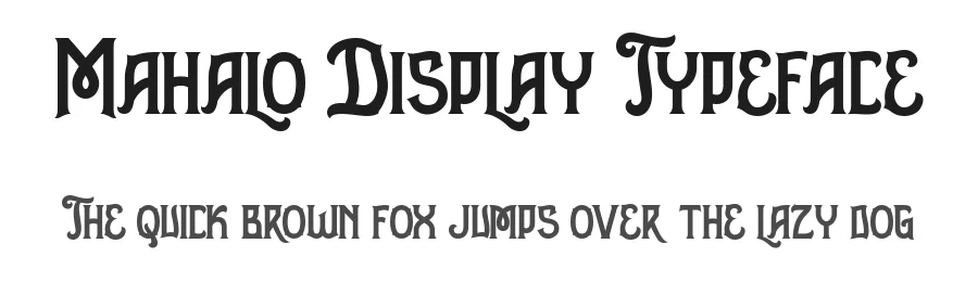 Mahalo Display Typeface by typotopia — Display Font
