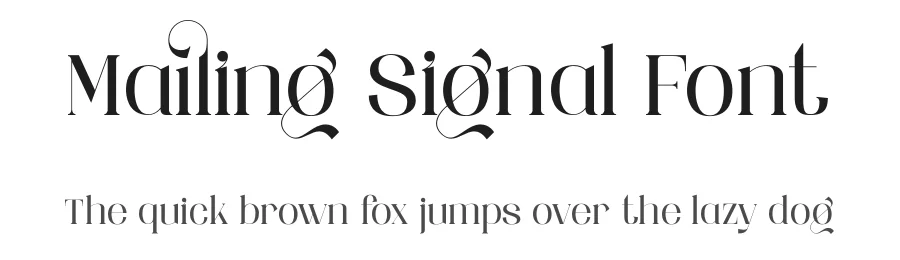 Mailing Signal Font by Rismatype — Display Font