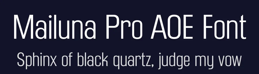 Mailuna Pro AOE Font by Astigmatic — Sans Serif Font — thumbnail 2