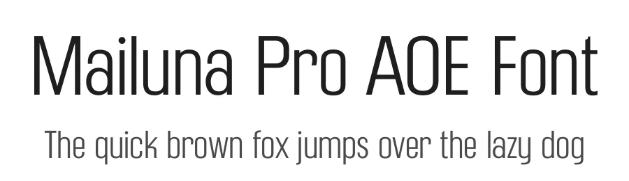 Mailuna Pro AOE Font by Astigmatic β Sans Serif Font