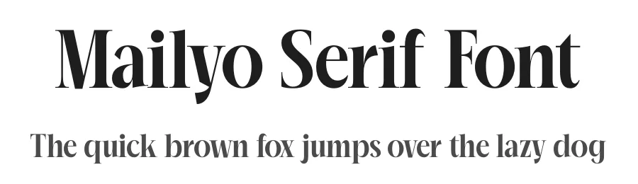 Mailyo Serif Font by timelesstype.co — Display Font