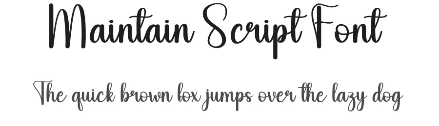 Maintain Script Font by andikastudio — Script Handwritten Font