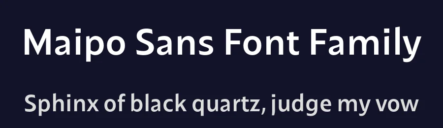 Maipo Sans Font Family by Compañía Tipográfica De Chile — Sans Serif Font — thumbnail 2