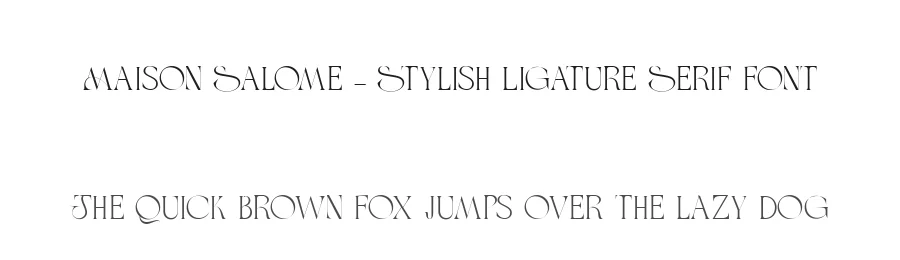 Maison Salome – Stylish Ligature Serif Font by zeenesia studio — Display Font