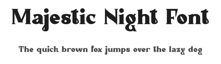 Majestic Night Font by VinType — Display Font
