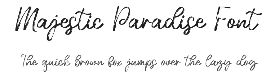 Majestic Paradise Font by Anxietype Foundry — Script Handwritten Font