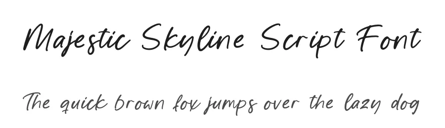 Majestic Skyline Script Font by Operatype.Co — Script Handwritten Font