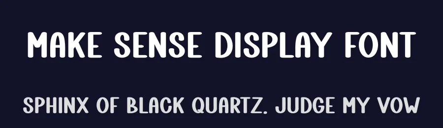 Make Sense Display Font by freshtypeink — Display Font — thumbnail 2