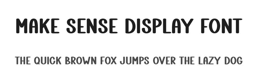 Make Sense Display Font by freshtypeink — Display Font