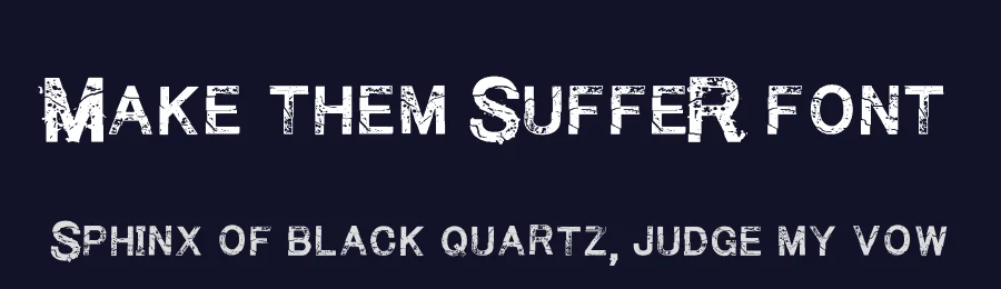 Make them SuffeR font by fontmonger — Display Font — thumbnail 2