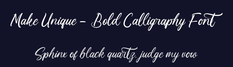 Make Unique – Bold Calligraphy Font by letterenastudios — Script Handwritten Font — thumbnail 2