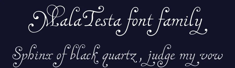 MalaTesta font family by Hamilton — Blackletter Font — thumbnail 2