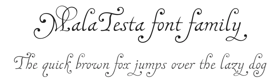 MalaTesta font family by Hamilton β Blackletter Font