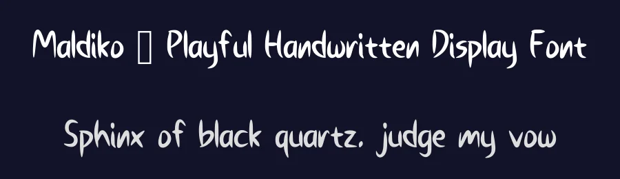 Maldiko – Playful Handwritten Display Font by idealistudio — Display Font — thumbnail 2