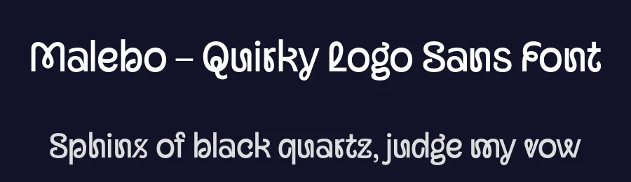 Malebo – Quirky Logo Sans Font by Casloop Studio — Decorative Font — thumbnail 2