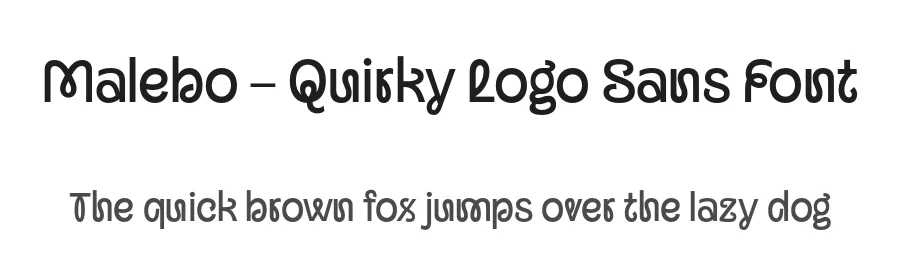 Malebo – Quirky Logo Sans Font by Casloop Studio — Decorative Font