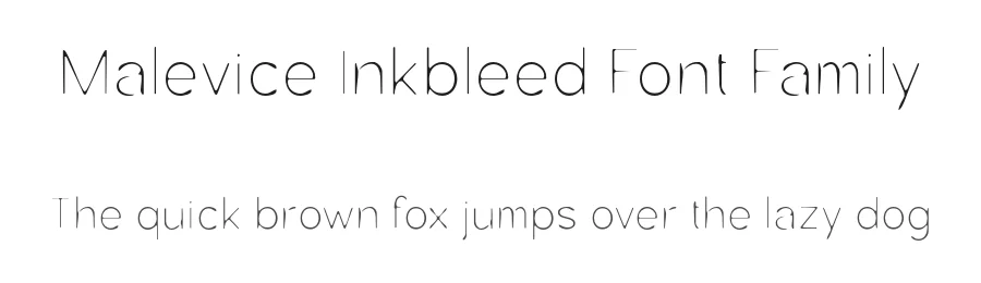 Malevice Inkbleed Font Family by burntilldead — Sans Serif Font