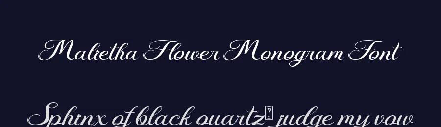 Malietha Flower Monogram Font by Yoga Letter — Script Handwritten Font — thumbnail 2