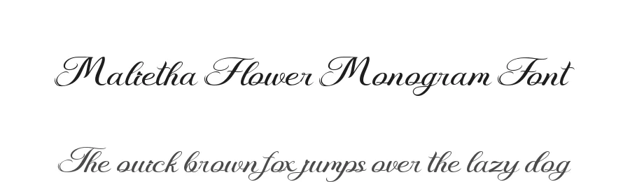 Malietha Flower Monogram Font by Yoga Letter — Script Handwritten Font