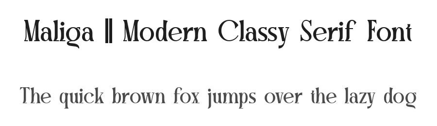 Maliga || Modern Classy Serif Font by ErmediaStudio — Display Font