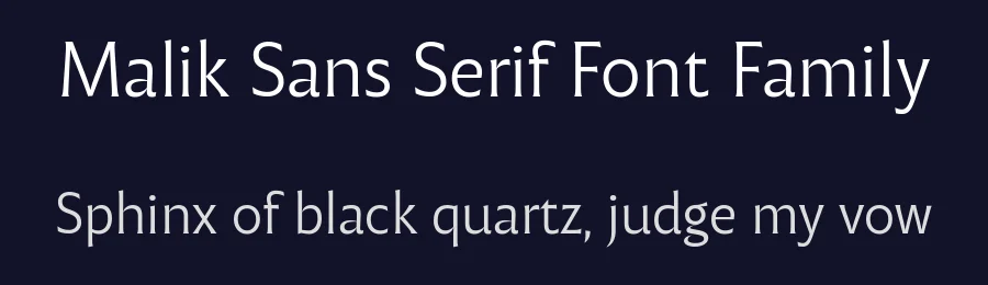 Malik Sans Serif Font Family by Zetafonts — Sans Serif Font — thumbnail 2