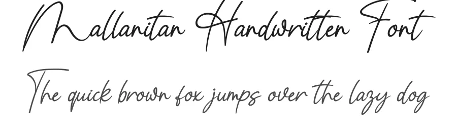 Mallanitan Handwritten Font by andikastudio — Script Handwritten Font
