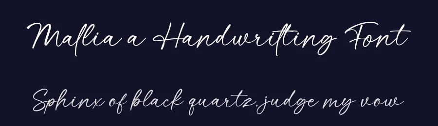 Mallia a Handwritting Font by Basnistudio — Script Handwritten Font — thumbnail 2