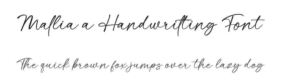 Mallia a Handwritting Font by Basnistudio — Script Handwritten Font