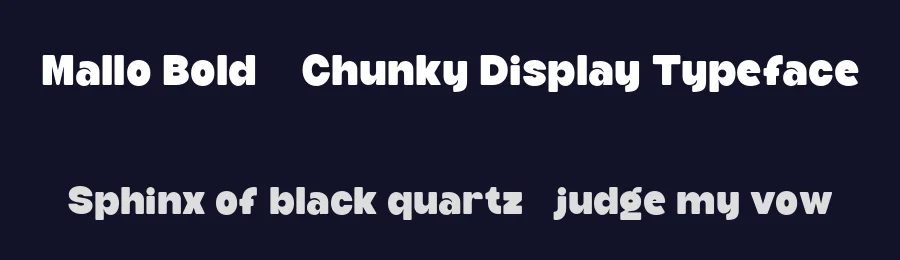 Mallo Bold – Chunky Display Typeface by roomspace.cl — Display Font — thumbnail 2