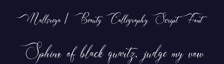 Mallsreya | Beauty Calligraphy Script Font by Gracetypestudio — Script Handwritten Font — thumbnail 2
