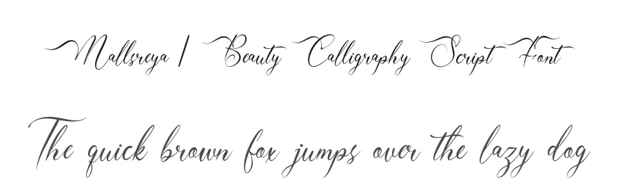 Mallsreya | Beauty Calligraphy Script Font by Gracetypestudio — Script Handwritten Font
