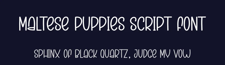 Maltese Puppies Script Font by creativeletter — Display Font — thumbnail 2