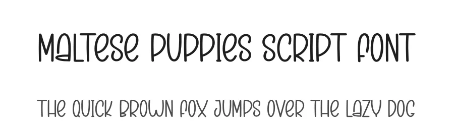 Maltese Puppies Script Font by creativeletter — Display Font