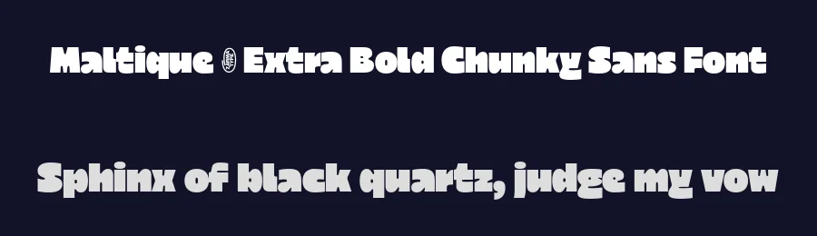 Maltique – Extra Bold Chunky Sans Font by zarmatype — Decorative Font — thumbnail 2