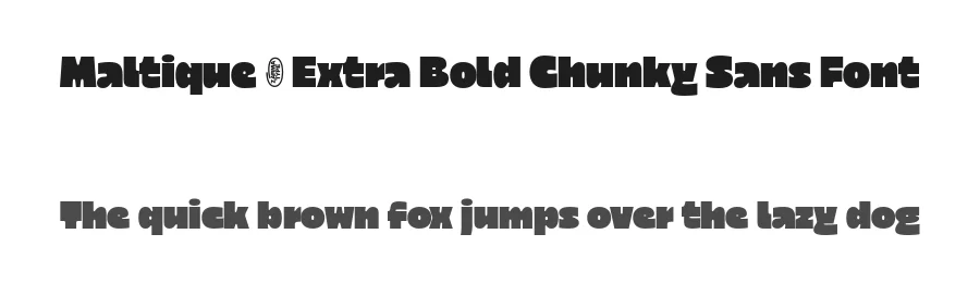 Maltique – Extra Bold Chunky Sans Font by zarmatype — Decorative Font