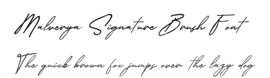 Malverya Signature Brush Font by hishand studio — Script Handwritten Font