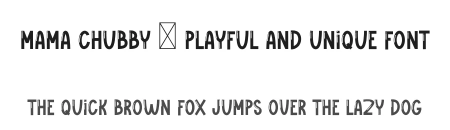 Mama Chubby – Playful And Unique Font by freshtypeink — Display Font