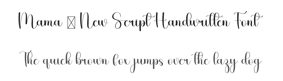 Mama – New Script Handwritten Font by freshtypeink — Script Handwritten Font