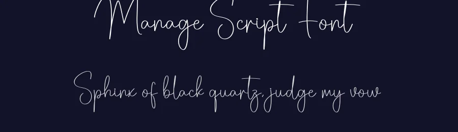 Manage Script Font by creativeletter — Script Handwritten Font — thumbnail 2