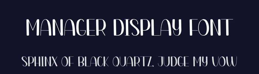 Manager Display Font by creativeletter — Display Font — thumbnail 2