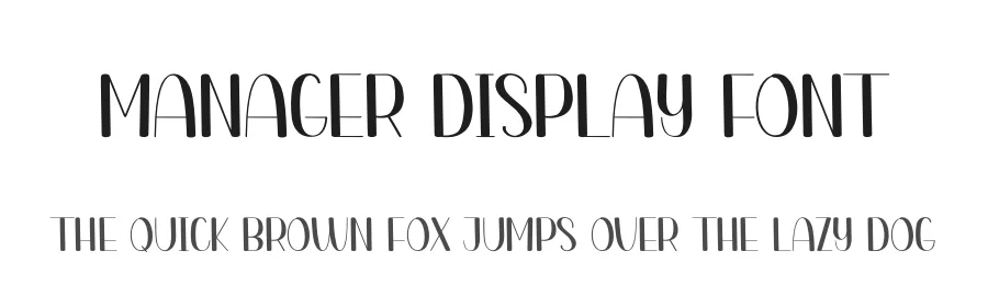Manager Display Font by creativeletter — Display Font