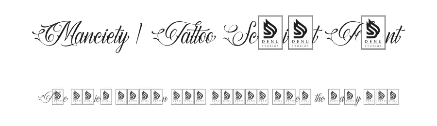 Manciety | Tattoo Script Font by Denustudios — Blackletter Font